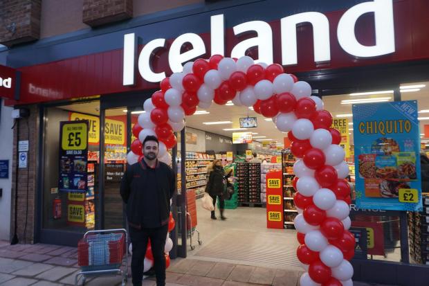 Bournemouth Echo: Manager Sam Ketchley at The new Iceland store in Saxon Square, Christchurch