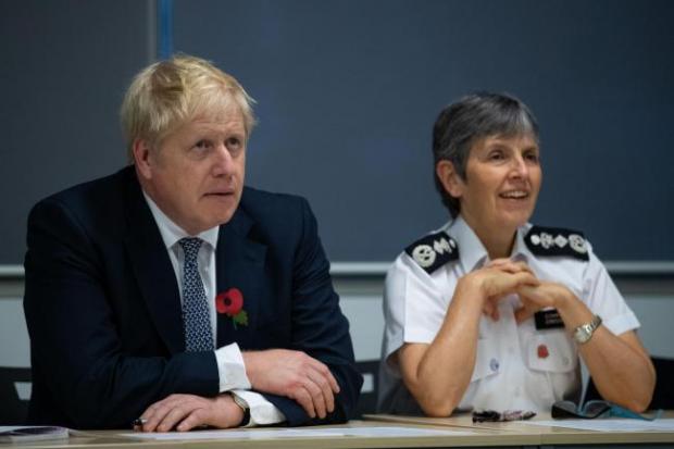 Prime Minister Boris Johnson and Police Commissioner Cressida Dick