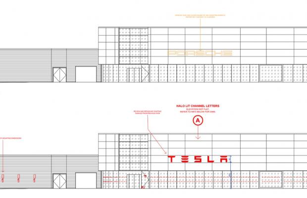 Bournemouth Echo: Plans for a Tesla Supercharger service station in Ferndown. Picture: Tesla/Dorset Council