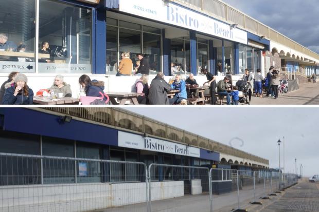 Bournemouth Echo: Demolition of Bistro on the Beach in Southbourne.