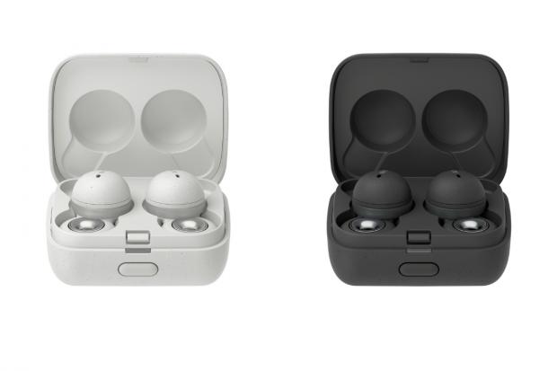 Bournemouth Echo: Sony LinkBuds in white (left) and Sony LinkBuds in grey (right) inside the case. (Sony/Canva)