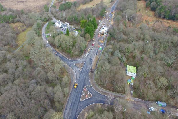 Aerial image of the work at Holmsley Bridge. Picture: Knights Brown