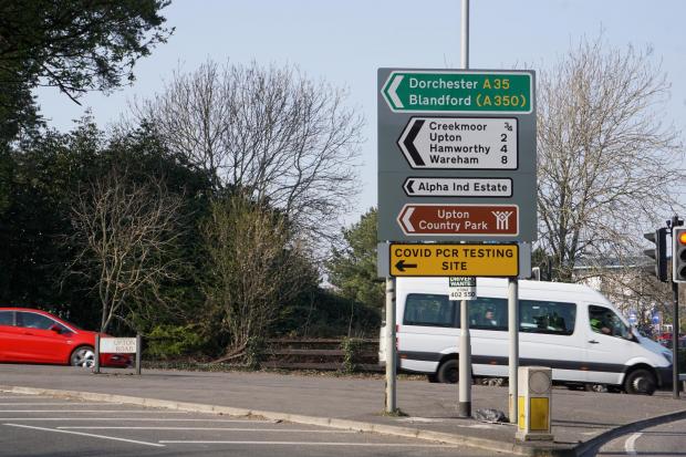 Bournemouth Echo: One of the recently installed road signs for the test site
