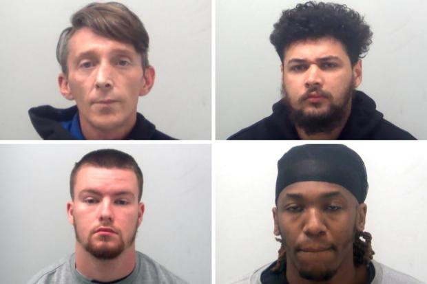 Bournemouth Echo: (top left) Paul Harding, (top right) Chay Maguire-Baker, (bottom left) Dylan Mills, (bottom right) Jeff Onuh.  Photos: Essex Police