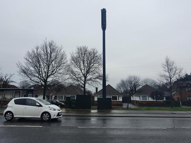 Bournemouth Echo: 5G mast in Castle Lane West erroneously erected in April