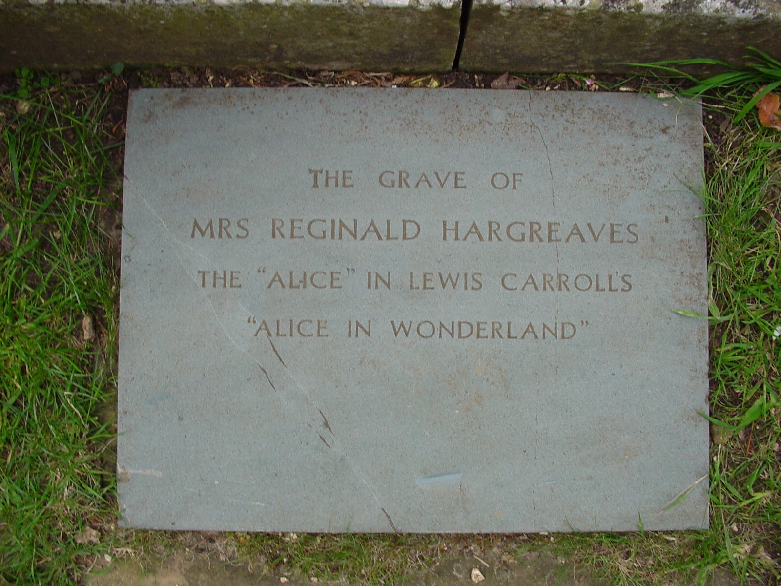 Alice In Wonderland day at New Forest Centre museum, Lyndhurst. Pictured: The Hargreaves family grave in St Michael and All Saints Church graveyard.