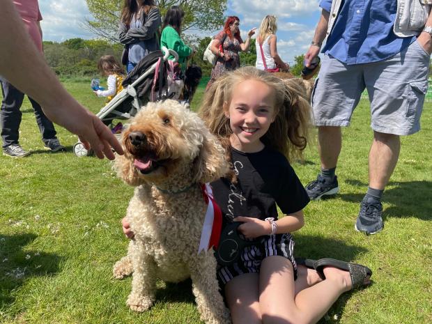 Bournemouth Echo: Fi Macdonald and her dog - winners of Dog and Owner Most Alike award