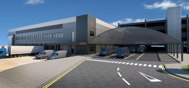 Bournemouth Echo: A CGI of the new parcel distribution centre in Poole. Picture: St Modwen Developments