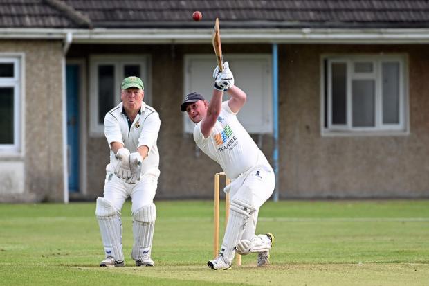 Jack Sapsworth, right, struck 79 for Weymouth Picture: BRIAN ROSSITER