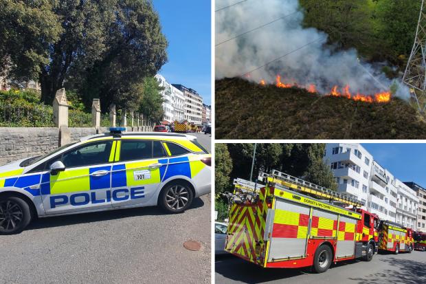 Emergency services at incidents in Bourne Avenue, Bournemouth, and Canford Heath on Saturday. Pictures: Jason Lewis/ Josh Coley