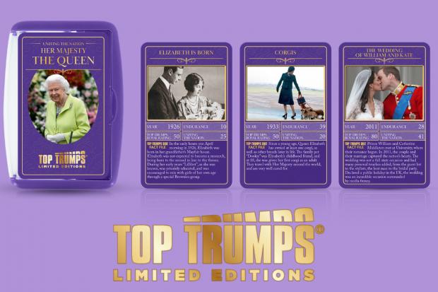 Bournemouth Echo: HM Queen Elizabeth II Limited Edition Top Trumps Card Game. Credit: Winning Moves/ Top Trumps