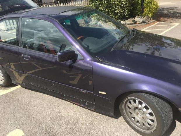 Bournemouth Echo: Dorset Police seized this BMW after finding multiple modifications not known to the insurer and no tax. Picture: Dorset Police
