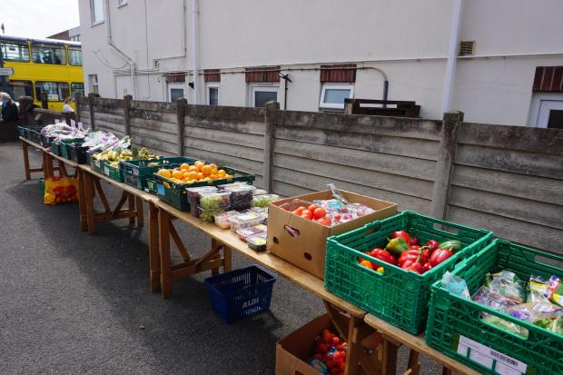 Bournemouth Echo: Fresh food was available for people who need it.