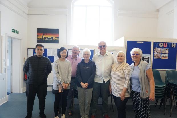 Bournemouth Echo: Some of the volunteers at the church in Winton