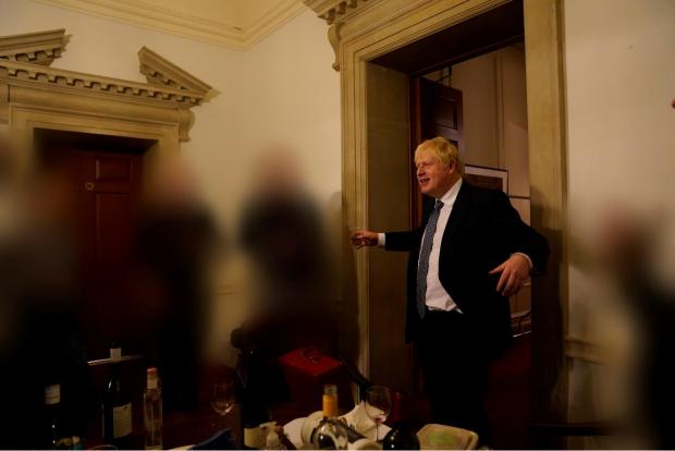 Bournemouth Echo: Prime Minister Boris Johnson at a gathering in 10 Downing Street for the departure of a special adviser