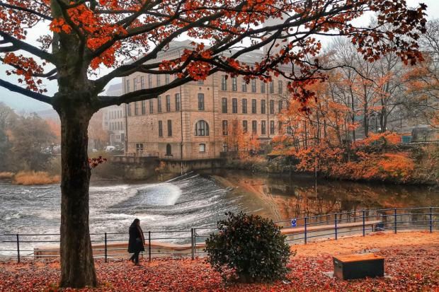 Bournemouth Echo: Photo by John Shackleton shows the iconic Salts Mill from Robert’s Park, Saltaire.