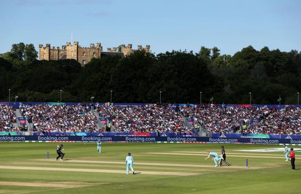 Bournemouth Echo: England take on New Zealand in the stunning environs of The Riverside in the 2019 Cricket World Cup.
