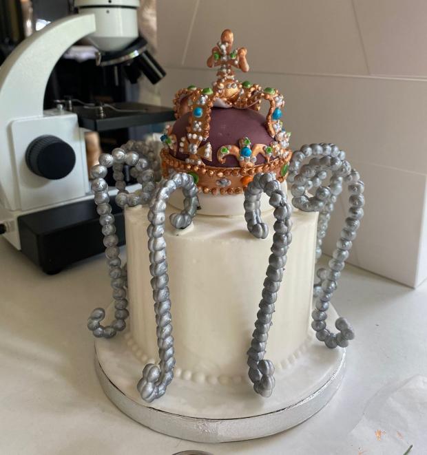 Bournemouth Echo: The royal crown which is on top of the cake