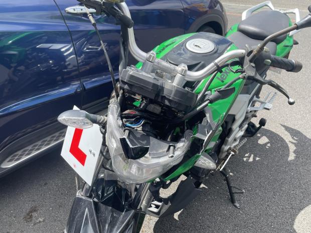 Bournemouth Echo: One man's motorbike had its front torn off by youths