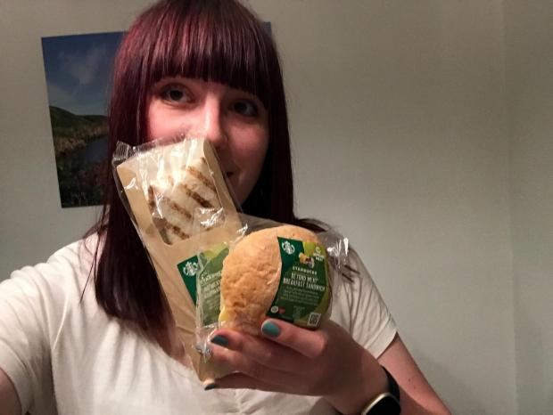 Bournemouth Echo: Reporter Maya George with two of her Starbucks items 