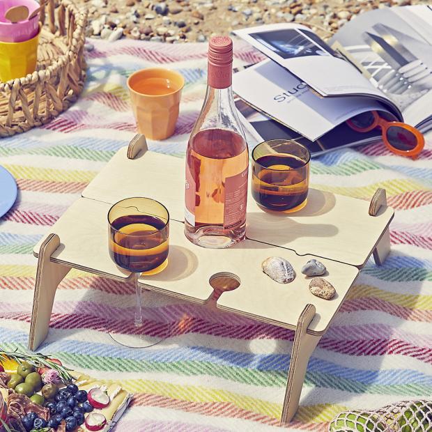 Bournemouth Echo: Personalised Portable Picnic Table Wine Holder. Credit: Not On The High Street