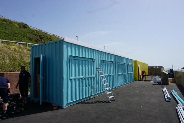 Bournemouth Echo: Shipping containers are also part of the new build