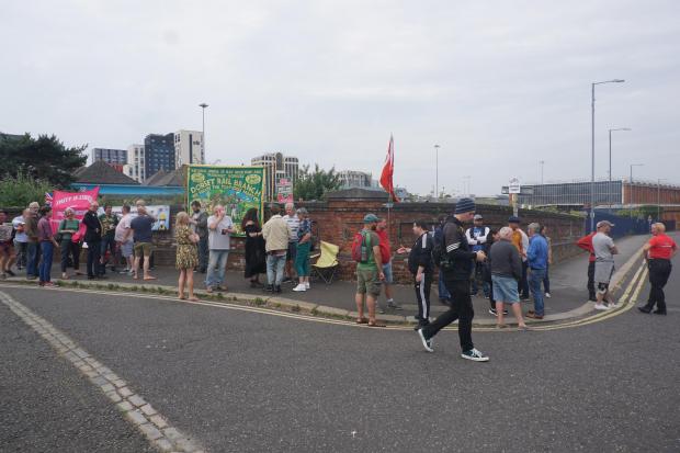 Bournemouth Echo: Rail workers outside Bournemouth Train Station