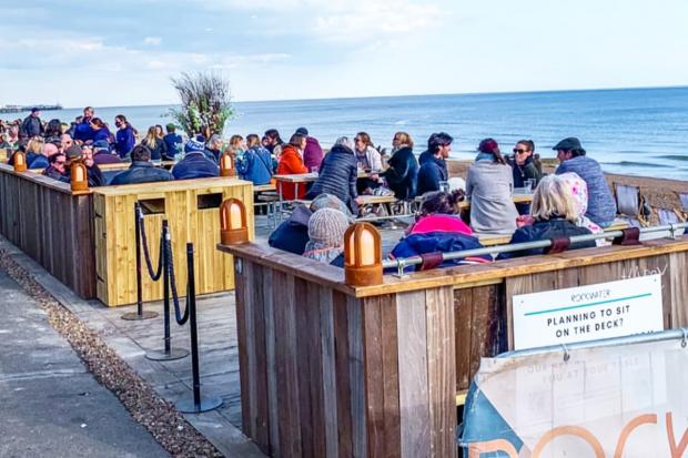 Bournemouth Echo: Outside deck seating at Rockwater Village in Hove