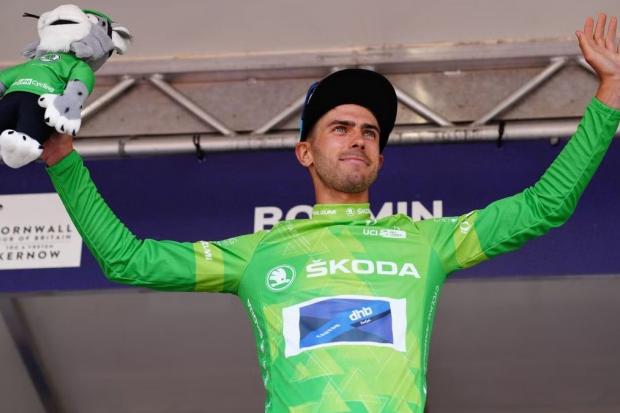Jacob Scott defends two jerseys at the Tour 
       Picture: BEN BIRCHALL/PA WIRE
