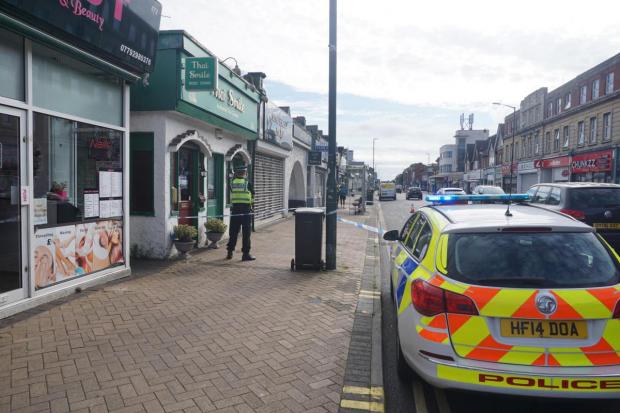 Bournemouth Echo: Police cordon in Christchurch Road on Friday, July 1
