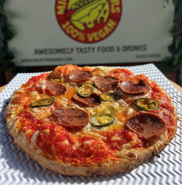 Bournemouth Echo: The Pepperfoni-Riot pizza. Photo: @mightypizzas on Instagram