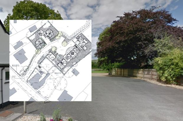 The proposed development in Shillingstone. Pictures: Montpellier / Google Maps