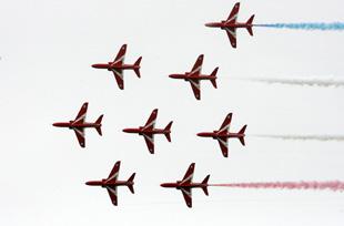 The Red Arrows. Picture: Sally Adams.