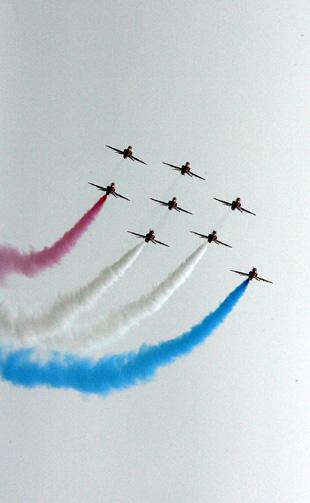 Red Arrows. Picture: Sally Adams.