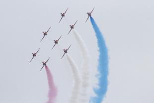 The Red Arrows over Bournemouth. Rob Fleming