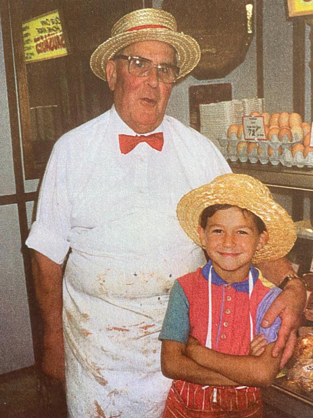 Bournemouth Echo: An old photograph of David and his grandfather Basil