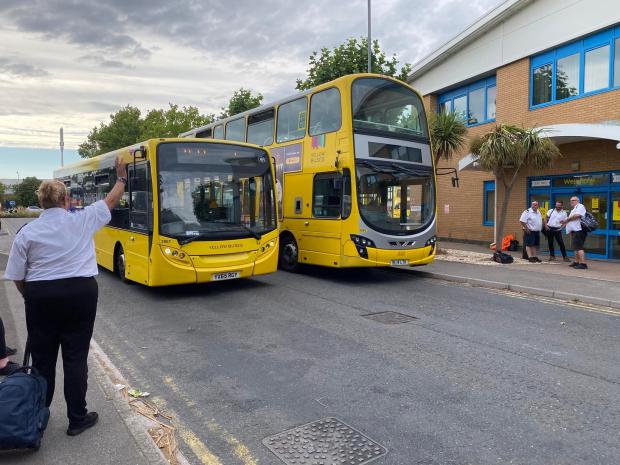 Bournemouth Echo: Yellow Buses final day of operation on Thursday, August 4, 2022. Picture: David Hill