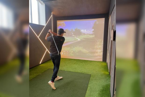 Bournemouth Echo: New high-end in-home golf simulator showroom opens in Poole.  Picture: Living Home Tech