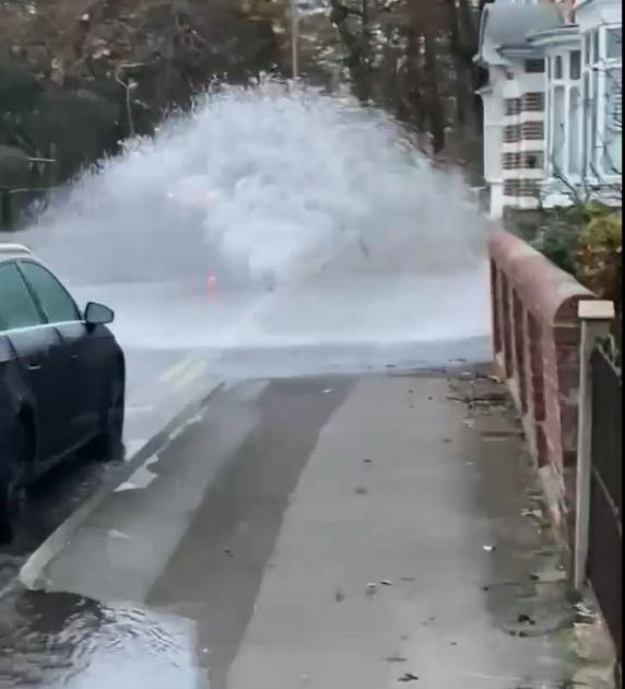 WATCH: Water hydrant explodes in Southbourne due to freezing temperatures