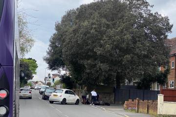 Police respond to Parkstone motorcycle crash with car