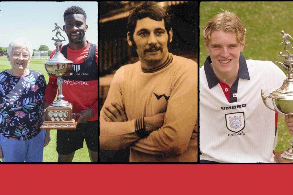 Bournemouth Echo: Plenty of Cherries heroes have won the award - named after Micky Cave (centre)