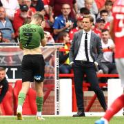 Bournemouth's David Brooks reacts after seeing a red card during the Sky Bet Championship match at The City Ground, Nottingham. Picture date: Saturday August 14, 2021. PA Photo. See PA story SOCCER Forest. Photo credit should read: Mark Kerton/PA