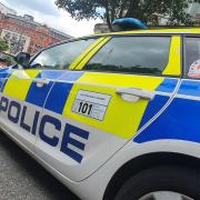 Dorset Police car stock image