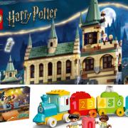 Lego Harry Potter, City stunt tuck and My First Train sets. Credit: LEGO