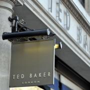 Ted Baker logo and store. Credit: PA