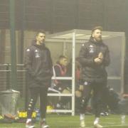 Tim Sills (L) and his assistant Chris Senior watch on (Pic: Jack Tanner)