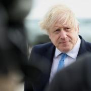 Prime Minister Boris Johnson during his visit to Royal Air Force Station Waddington in Lincolnshire where he met military personnel. Photo via PA.