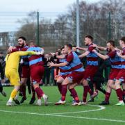 Hammers celebrate their win (Pic: Ian Middlebrook)