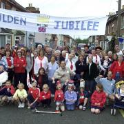 Residents at their popular Golden Jubilee street party at Beaconsfield Road, Christchurch back in 2002.