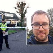 Edward Reeve, inset, was found dead in his home in Heath Road, Walkford, in January